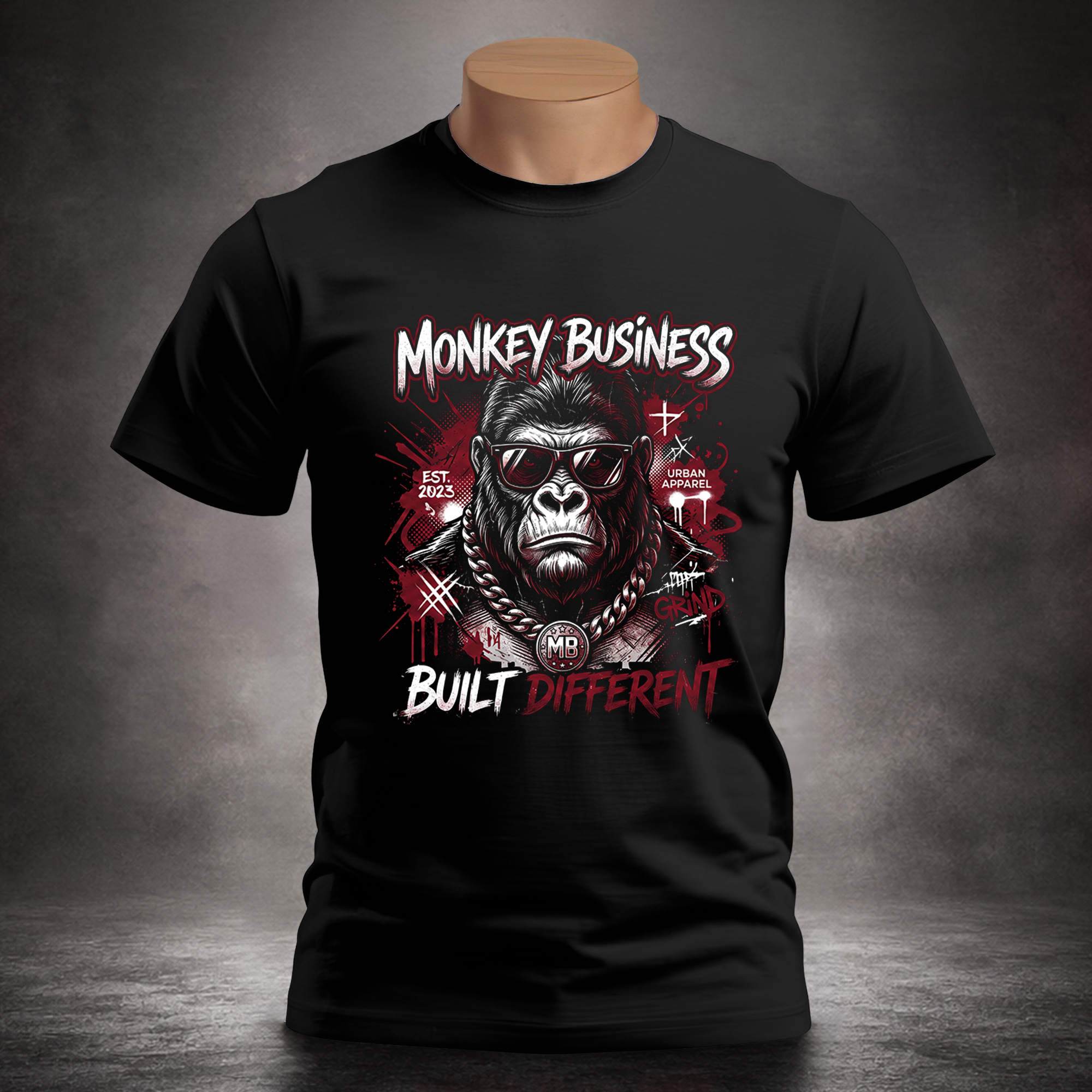 Monkey Business Built Different - Unisex T-shirt