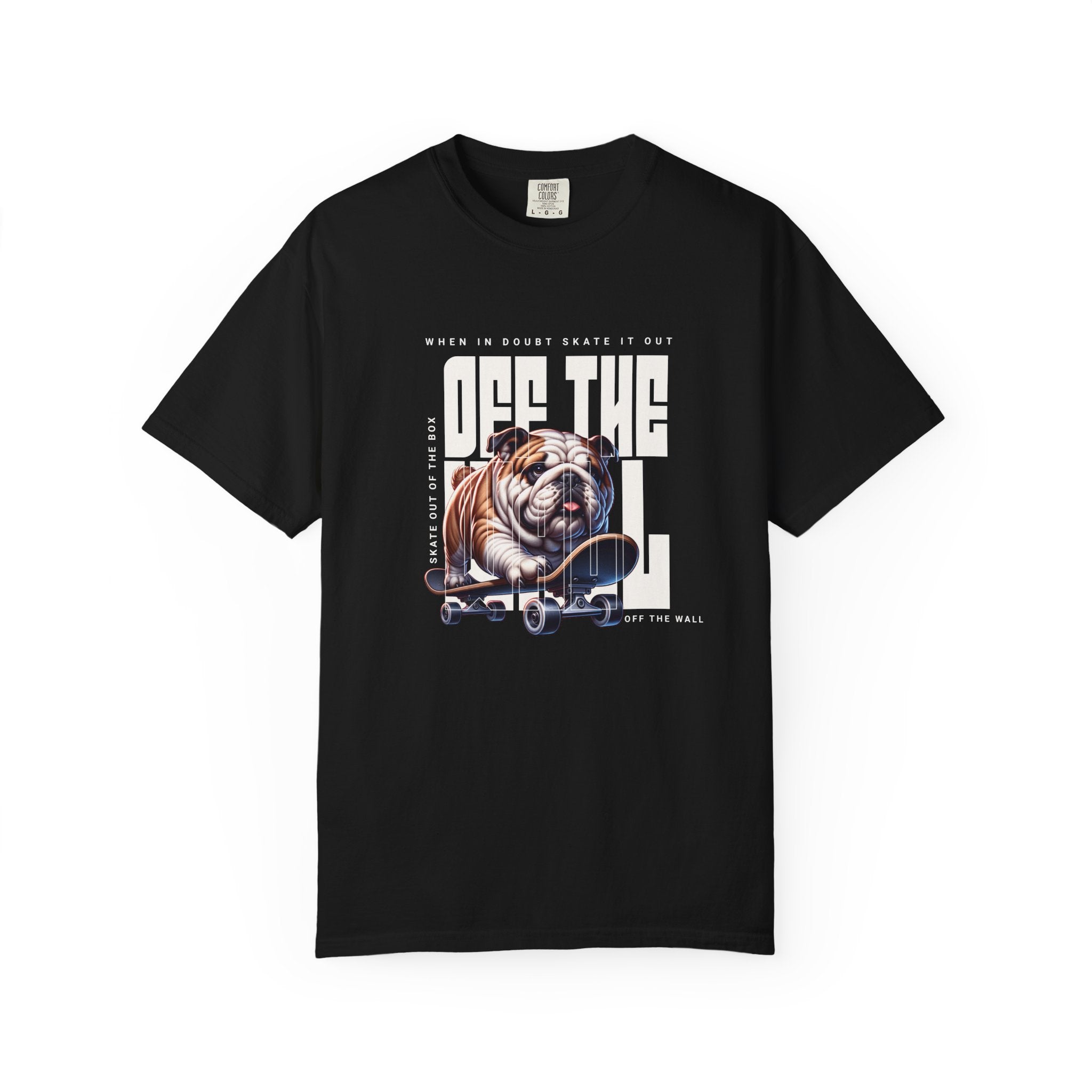 Bulldog on Skateboard - Unisex T-shirt