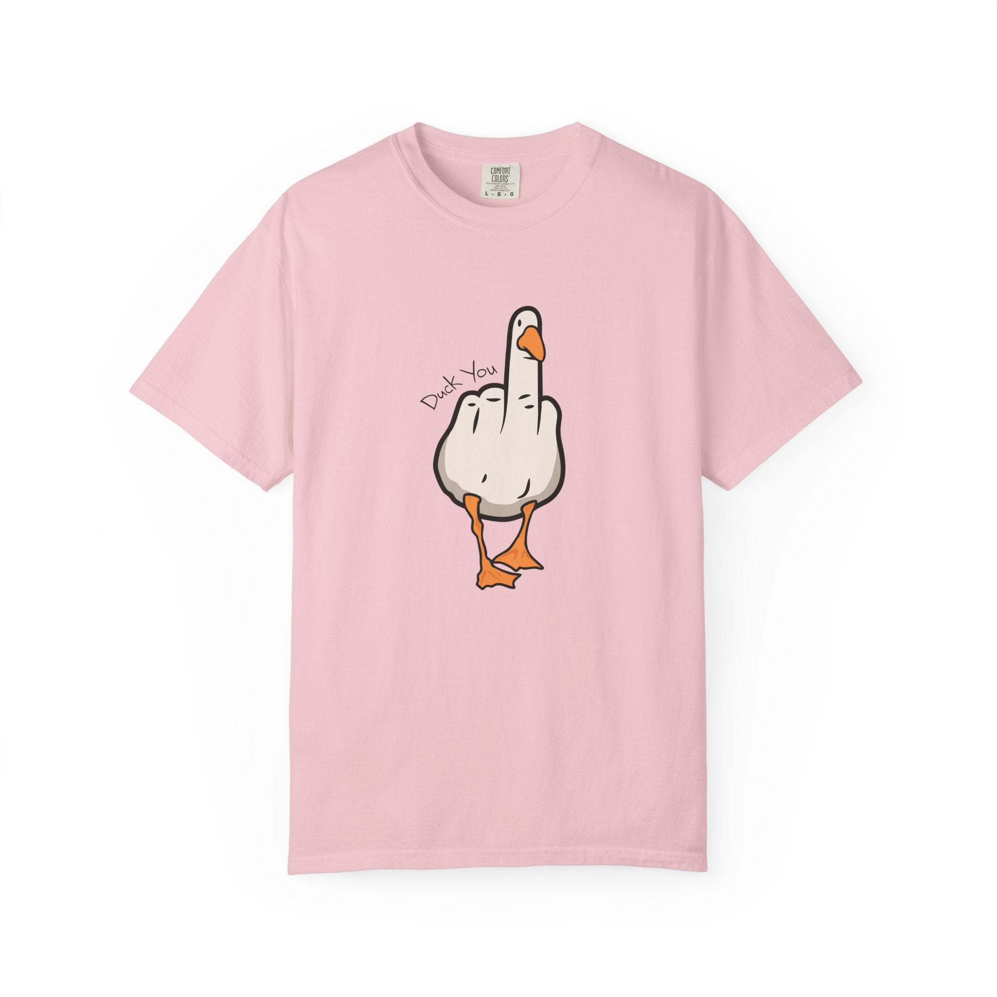 Unisex Middle Finger Duck T-shirt | Bird Illustration, Funny Attitude Tee