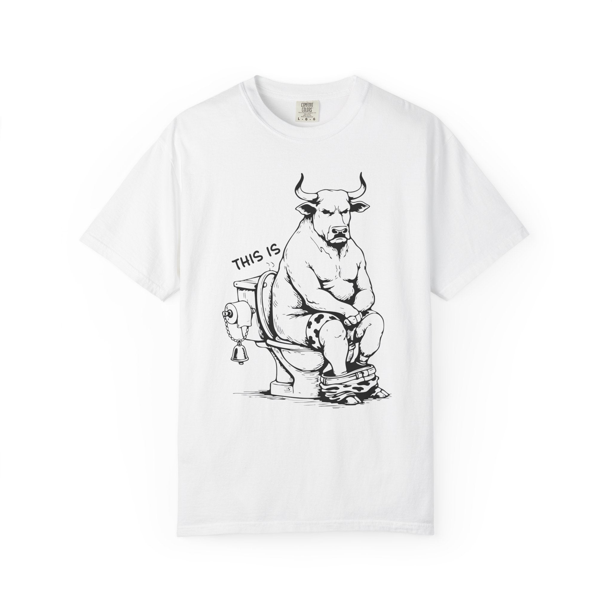 Bull Sitting on Toilet - Unisex T-shirt
