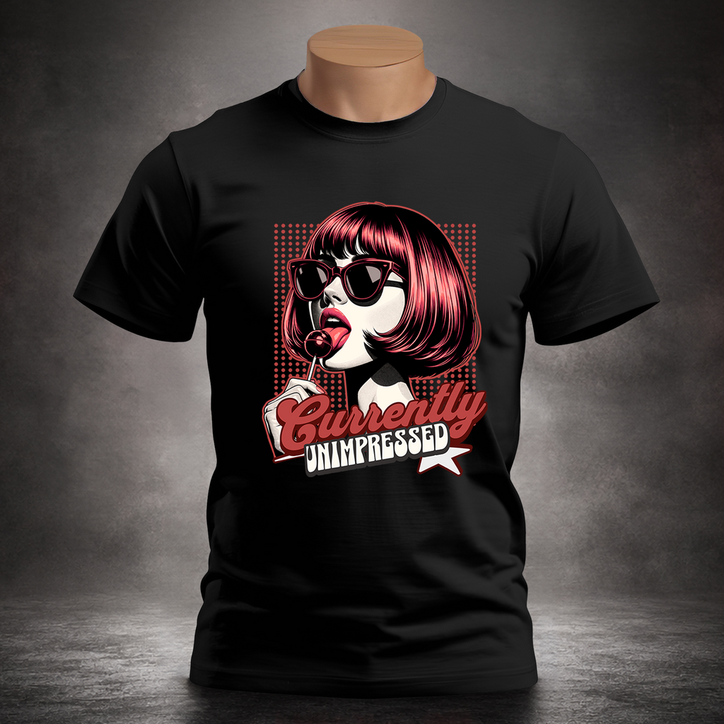 Retro Pop Art "Currently Unimpressed" - Unisex T-shirt