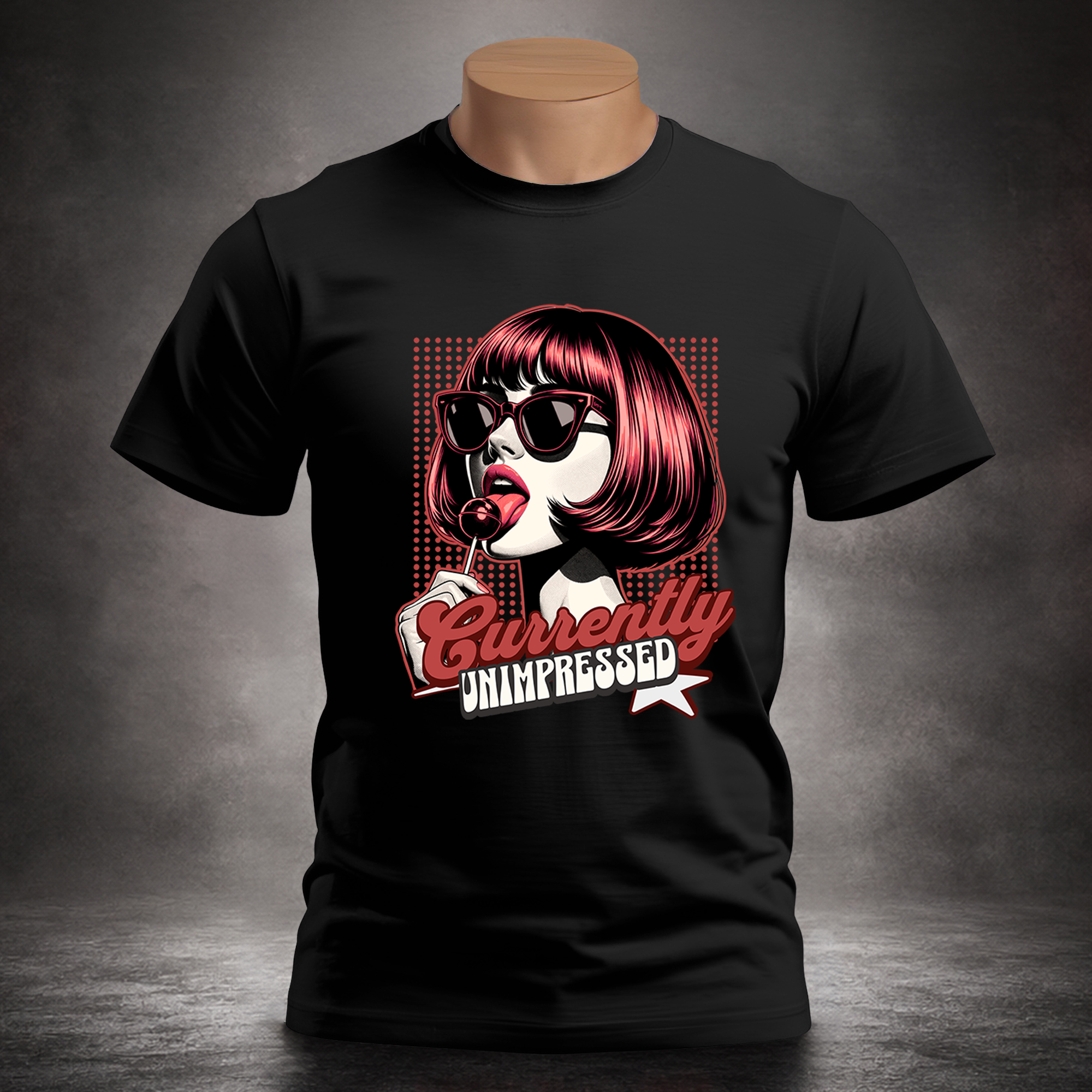 Retro Pop Art "Currently Unimpressed" - Unisex T-shirt